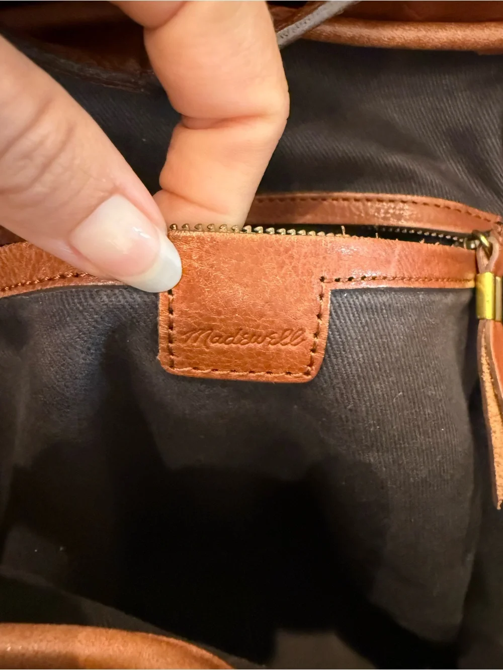 Madewell Classic Brown Leather Backpack Bag